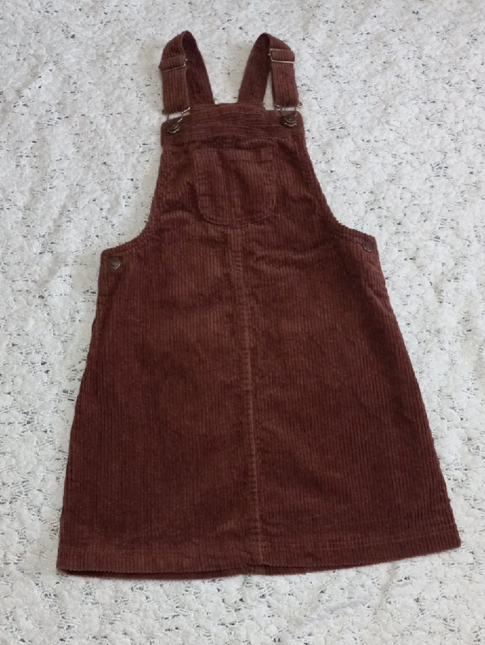 Tahari Brown Corduroy Pinafore Romper Size 8